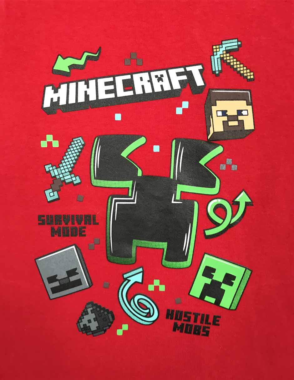 Playera Minecraft manga corta para niño 2