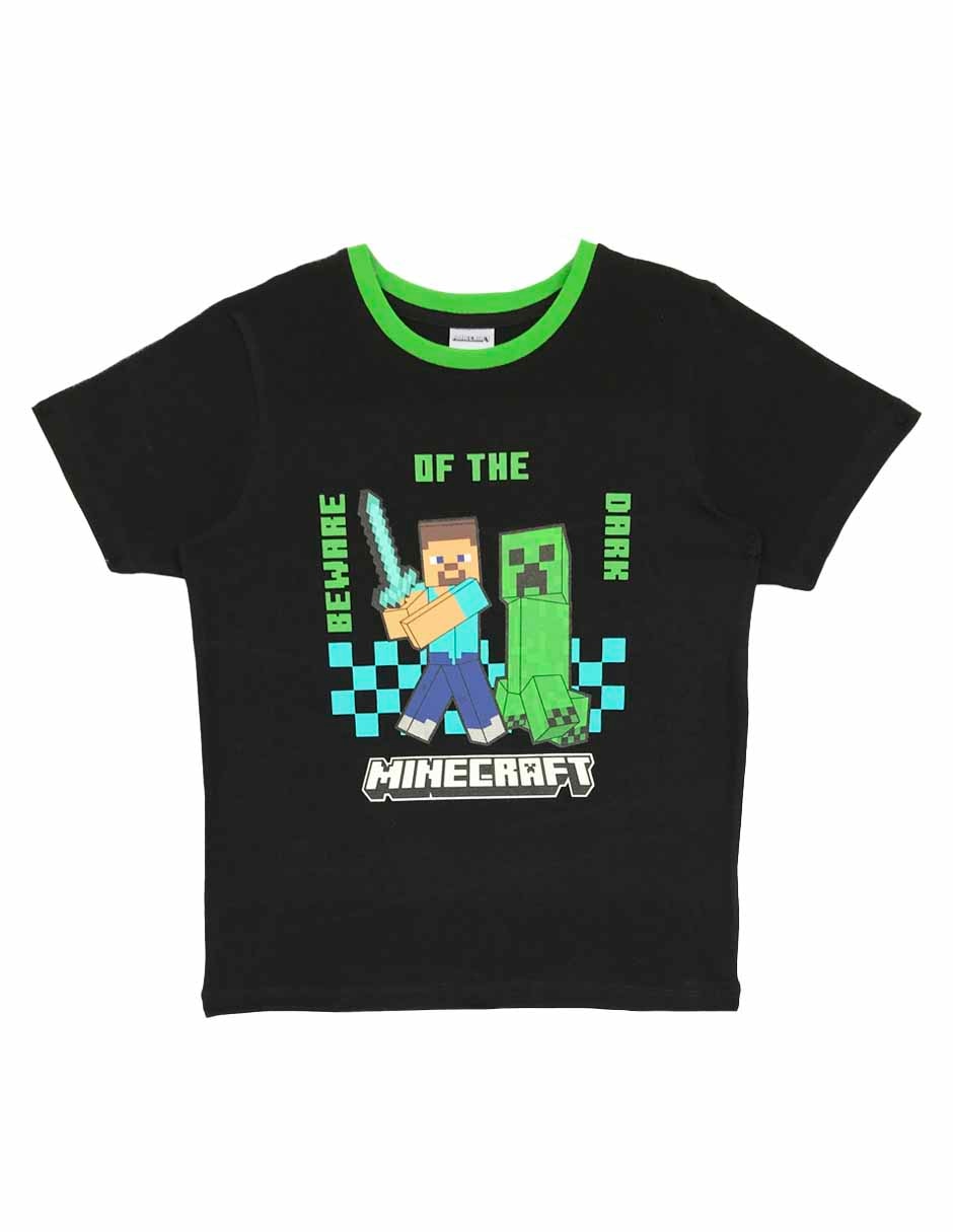 Playera Minecraft manga corta para niño