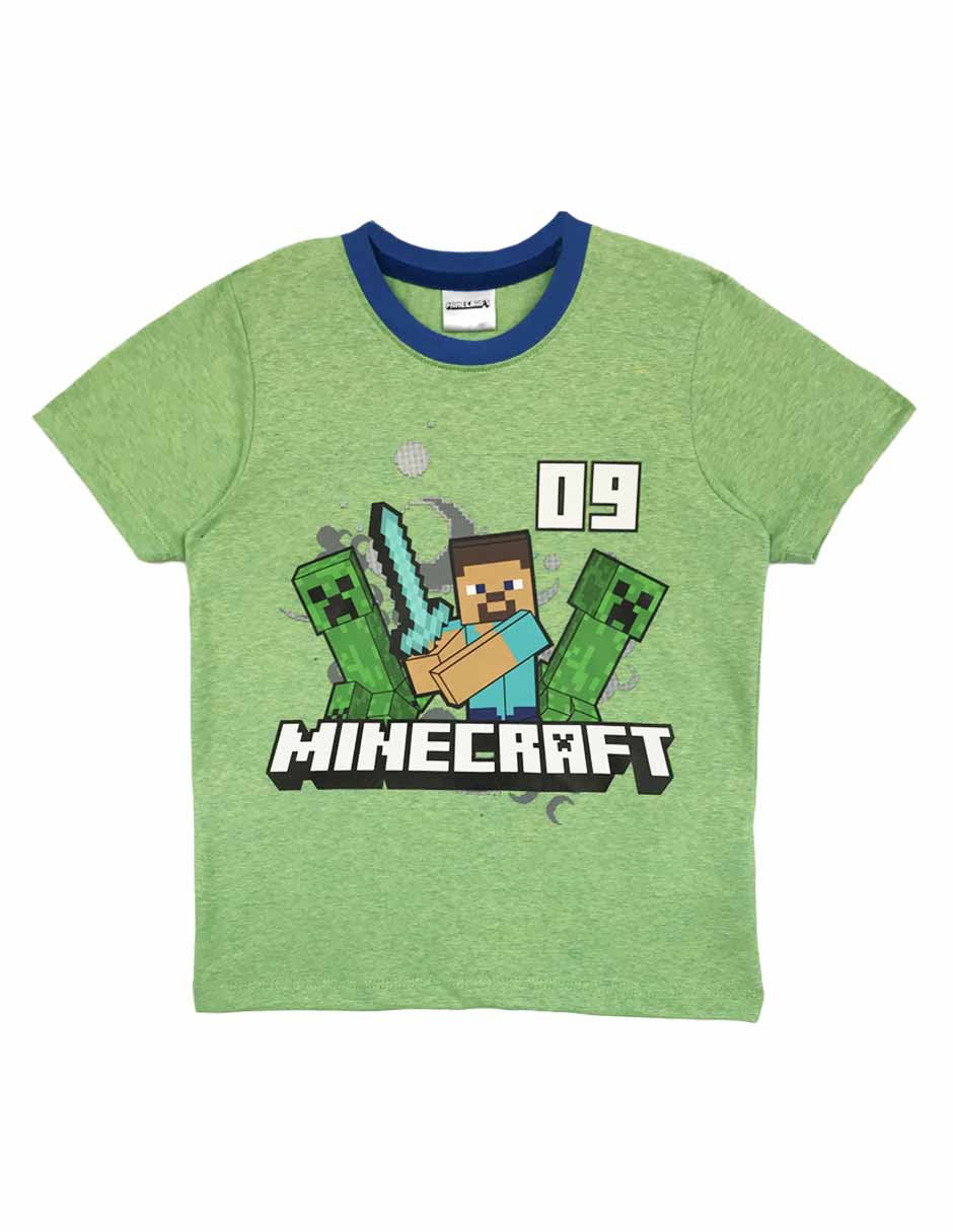 Playera Minecraft manga corta para niño