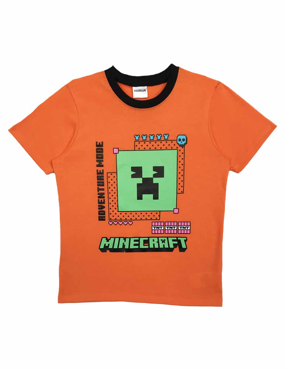Playera Minecraft manga corta para niño