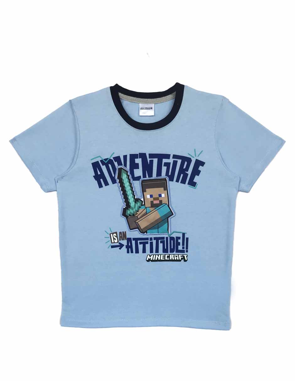 Playera Minecraft manga corta para niño